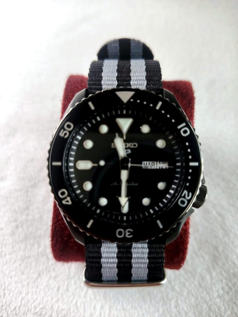 SEIKO 5 Sports SRPD55K Stealth Black + NATO